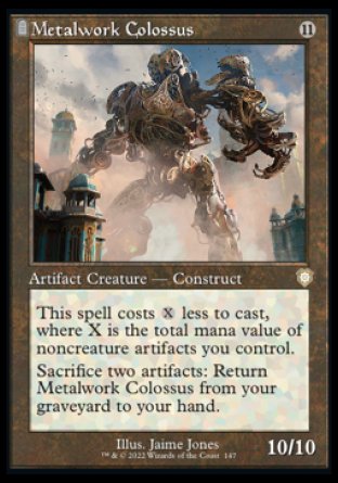 (147) Magic The Gathering Commander: The Brothers' War Single: Metalwork Colossus Rare