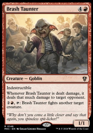 (148) Magic The Gathering Commander: Murders at Karlov Manor Single: Brash Taunter Rare