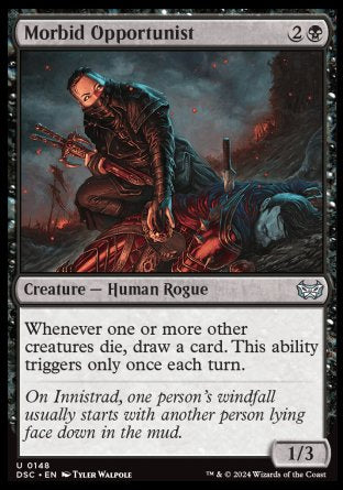 (148) Magic The Gathering Commander: Duskmourn: House of Horror Single: Morbid Opportunist Uncommon