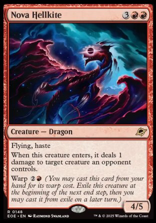 (148) Magic The Gathering Edge of Eternities: Promos Single: Nova Hellkite (V.2) Holo Rare
