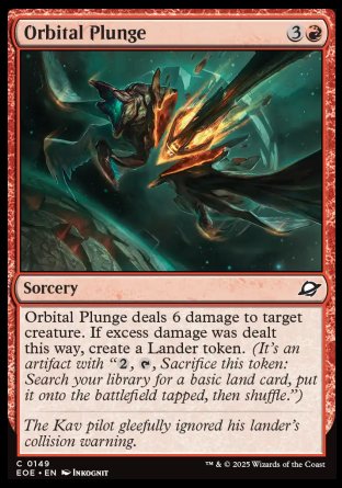 (149) Magic The Gathering Edge of Eternities Single: Orbital Plunge Common