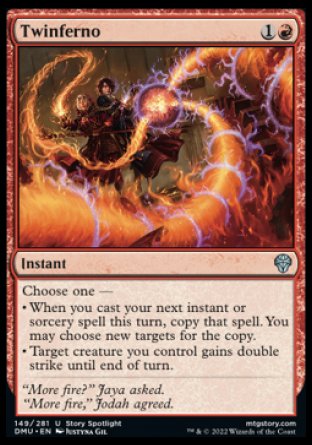 (149) Magic The Gathering Dominaria United Single: Twinferno Holo Uncommon