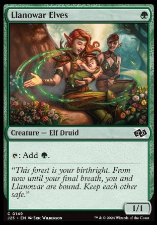 (149) Magic The Gathering Foundations Jumpstart Single: Llanowar Elves Common