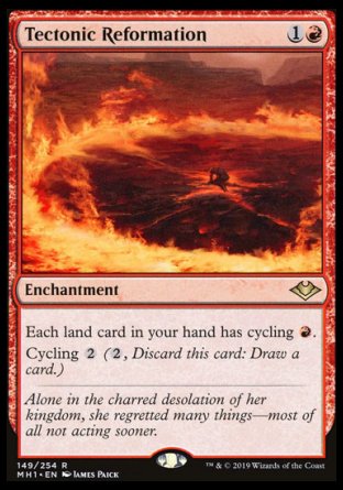(149/254) Magic The Gathering Modern Horizons Single: Tectonic Reformation Holo Rare