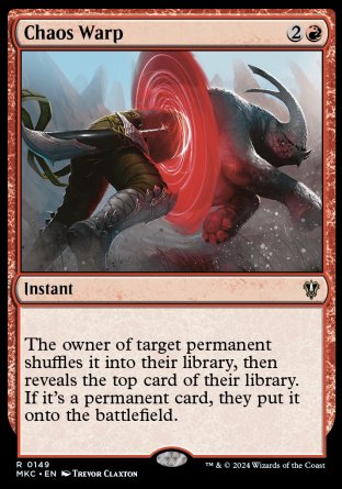 (149) Magic The Gathering Commander: Murders at Karlov Manor Single: Chaos Warp Rare