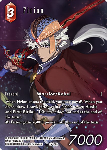 (013) Final Fantasy TCG Crystal Dominion Single: Firion (15-013) (V.2) Holo Legend
