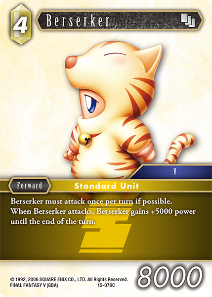(078) Final Fantasy TCG Crystal Dominion Single: Berserker (15-078) Holo Common