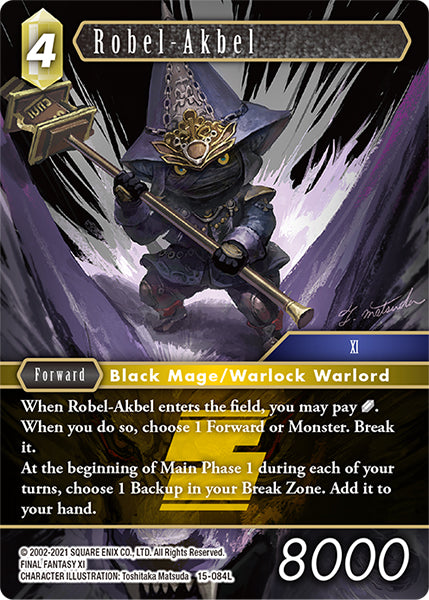 (084) Final Fantasy TCG Crystal Dominion Single: Robel-Akbel (15-084) (V.1) Holo Legend