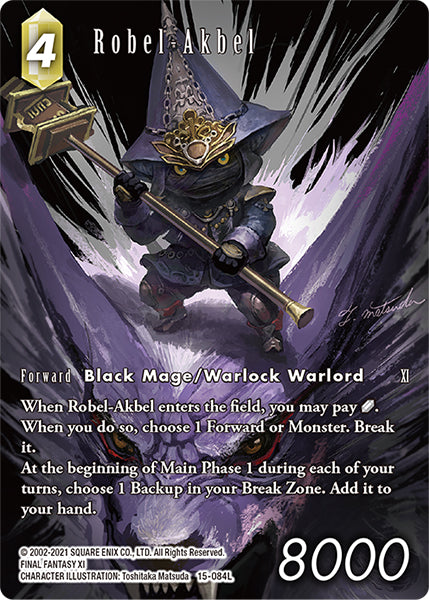 (084) Final Fantasy TCG Crystal Dominion Single: Robel-Akbel (15-084) (V.2) Holo Legend