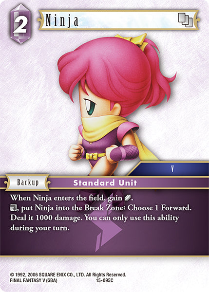 (095) Final Fantasy TCG Crystal Dominion Single: Ninja (15-095) Holo Common