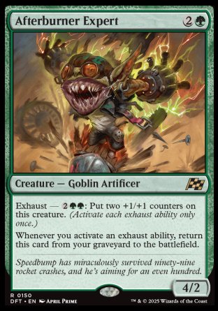 (150) Magic The Gathering Aetherdrift Single: Afterburner Expert Holo Rare