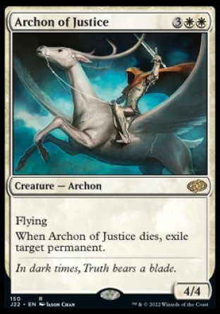(150) Magic The Gathering Jumpstart 2022 Single: Archon of Justice Rare