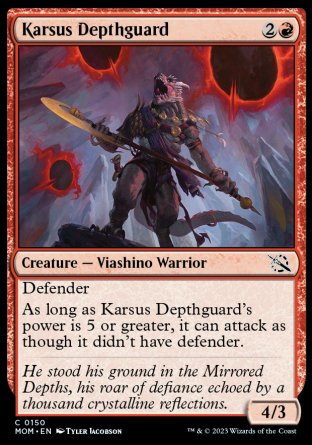 (150) Magic The Gathering March of the Machine Single: Karsus Depthguard Holo Common