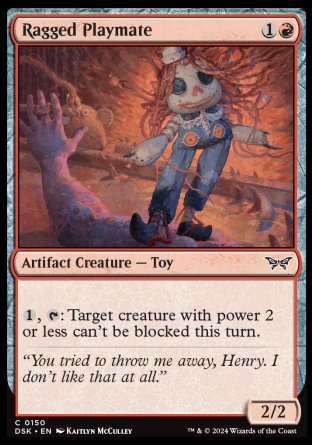 (150) Magic The Gathering Duskmourn: House of Horror Single: Ragged Playmate Common