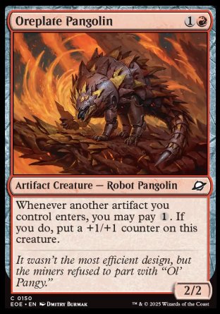 (150) Magic The Gathering Edge of Eternities Single: Oreplate Pangolin Holo Common
