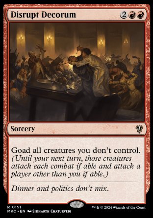 (151) Magic The Gathering Commander: Murders at Karlov Manor Single: Disrupt Decorum Rare
