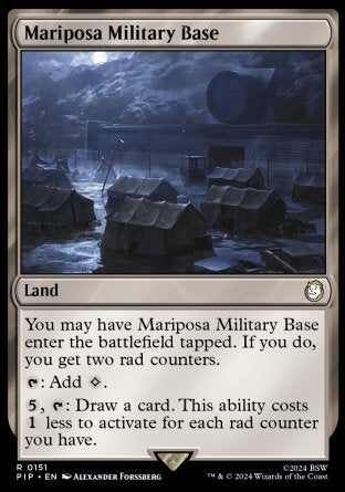 (151) Magic The Gathering Universes Beyond: Fallout Single: Mariposa Military Base Rare