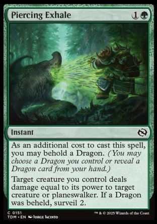 (151) Magic The Gathering Tarkir: Dragonstorm Single: Piercing Exhale Common