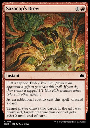 (151) Magic The Gathering Bloomburrow Single: Sazacap's Brew  Common