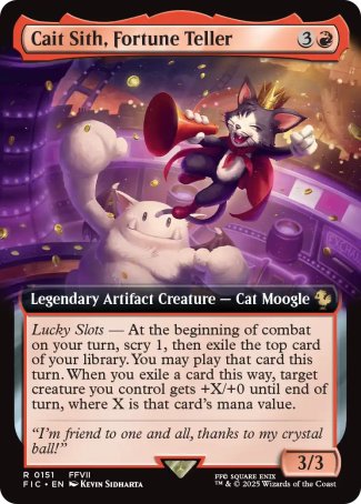 (151) Magic The Gathering Commander: Magic: The Gathering - FINAL FANTASY: Extras Single: Cait Sith, Fortune Teller Holo Rare