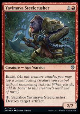(152) Magic The Gathering Dominaria United Single: Yavimaya Steelcrusher Holo Common
