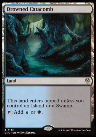 (152) Magic The Gathering Commander: Aetherdrift Single: Drowned Catacomb Rare