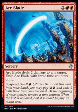 (152/289) Magic The Gathering Time Spiral Remastered Single: Arc Blade Holo Uncommon