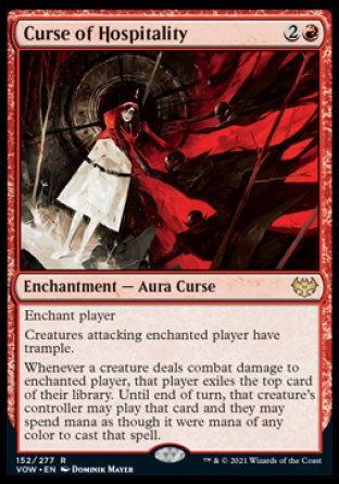 (152) Magic The Gathering Innistrad: Crimson Vow Single: Curse of Hospitality Rare