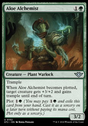 (152) Magic The Gathering Outlaws of Thunder Junction Single: Aloe Alchemist Holo Uncommon