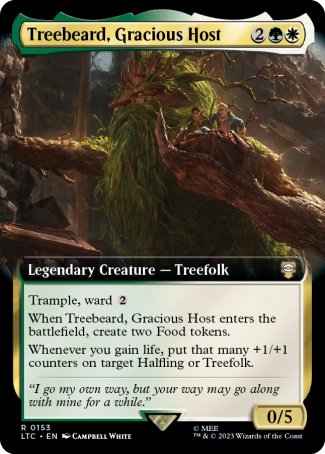 (153) Magic The Gathering Commander: The Lord of the Rings: Tales of Middle-earth: Extras Single: Treebeard, Gracious Host Rare