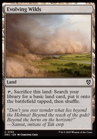 (153) Magic The Gathering Commander: Aetherdrift Single: Evolving Wilds (V.1) Common