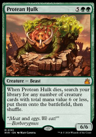 (153) Magic The Gathering Ravnica Remastered Single: Protean Hulk Mythic