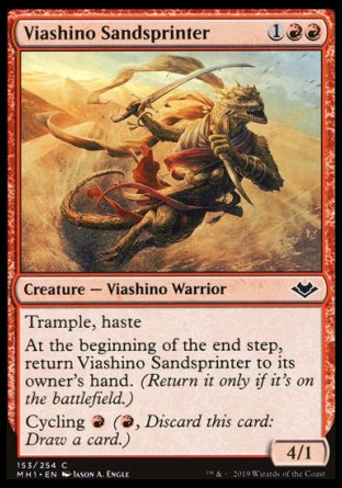 (153/254) Magic The Gathering Modern Horizons Single: Viashino Sandsprinter Holo Common