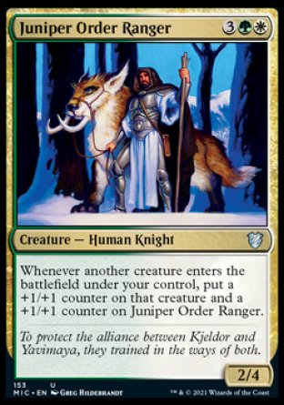 (153) Magic The Gathering Commander: Innistrad: Midnight Hunt Single: Juniper Order Ranger Uncommon