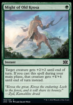 (153) Magic The Gathering Double Masters 2022 Single: Might of Old Krosa Holo Common