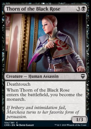 (154/361) Magic The Gathering Commander Legends Single: Thorn of the Black Rose Common