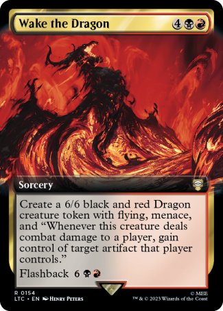 (154) Magic The Gathering Commander: The Lord of the Rings: Tales of Middle-earth: Extras Single: Wake the Dragon Rare