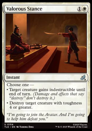 (154) Magic The Gathering Magic: The Gathering | Avatar: The Last Airbender: Eternal Single: Valorous Stance Uncommon