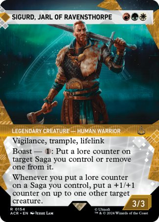 (154) Magic The Gathering Universes Beyond: Assassin's Creed: Extras Single: Sigurd, Jarl of Ravensthorpe (V.1) Holo Rare