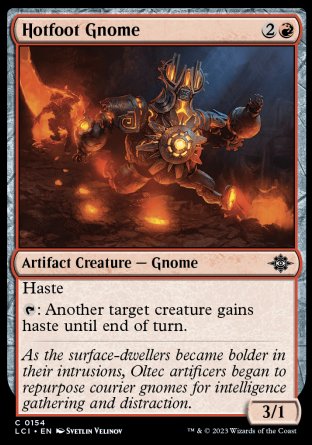 (154) Magic The Gathering The Lost Caverns of Ixalan Single: Hotfoot Gnome Holo Common