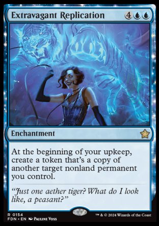 (154) Magic The Gathering Magic: The Gathering Foundations Single: Extravagant Replication Holo Rare