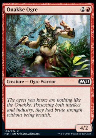 (155) Magic The Gathering Core 2021 Single: Onakke Ogre Holo Common