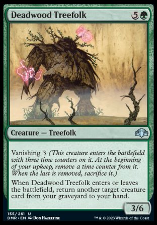 (155) Magic The Gathering Dominaria Remastered Single: Deadwood Treefolk Holo Uncommon