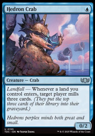 (155) Magic The Gathering Commander: Tarkir: Dragonstorm Single: Hedron Crab Uncommon