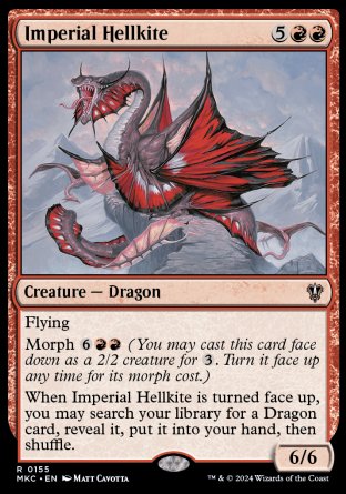 (155) Magic The Gathering Commander: Murders at Karlov Manor Single: Imperial Hellkite Rare