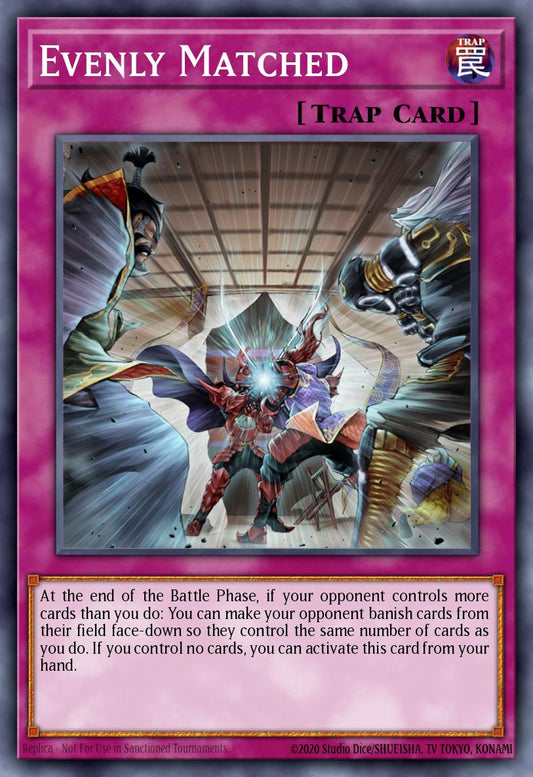 (074) YuGiOh TCG RA01: 25th Anniversary Rarity Collection Single: Evenly Matched (V.4 - Platinum Secret Rare)  Platinum Secret Rare
