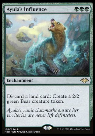 (156/254) Magic The Gathering Modern Horizons Single: Ayula's Influence Holo Rare