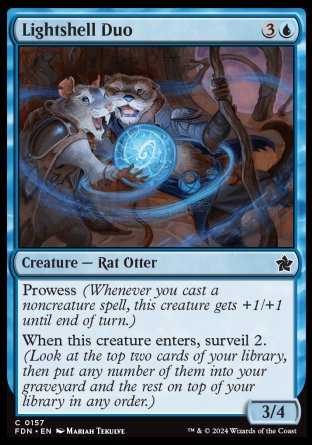 (157) Magic The Gathering Magic: The Gathering Foundations Single: Lightshell Duo Holo Common