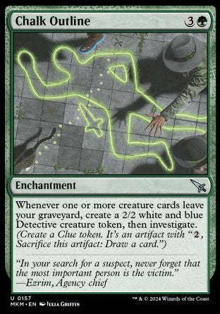 (157) Magic The Gathering Murders at Karlov Manor Single: Chalk Outline Uncommon
