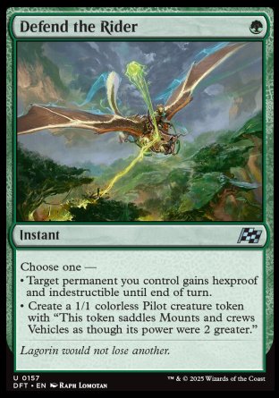 (157) Magic The Gathering Aetherdrift Single: Defend the Rider Uncommon